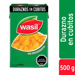 Duraznos Cubitos Wasil 265 g drenado, 500 g neto