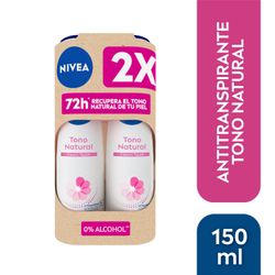 Pack 2 un. Antitranspirante Spray Nivea Tono Natural 50 ml