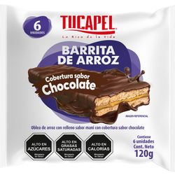 Barrita de Arroz Tucapel Maní Bolsa 6 un.