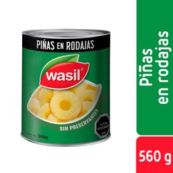Piñas en Rodajas Al Jugo 560 g neto