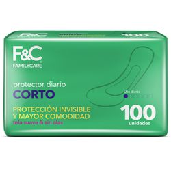 Protectores Diarios Family Care Cortos 100 un.