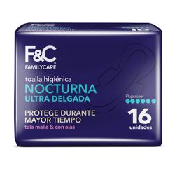 Toallas Higiénicas Family Care Ultra Delgadas Nocturna 16 un.