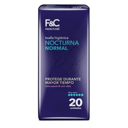 Toallas Higiénicas Family Care Nocturna Suave 20 un.