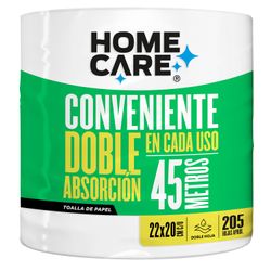 Toalla de Papel Home Care Doble Hoja 45 m 1 un.