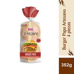 Pan Hamburguesa Ideal Artesano Papa 352 g 4 un.