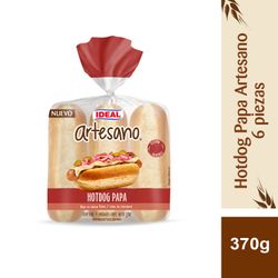 Pan Hot Dog Ideal Artesano 370 g 6 un.