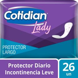 Protectores Diarios Cotidian Lady Largo 26 un.