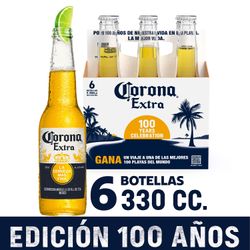 Pack 6 un. Cerveza Corona Lager 4.5° 330 cc