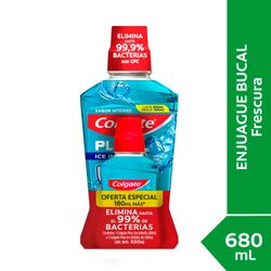 Enjuague Bucal Colgate Ice Infinity 500 ml + 180 ml