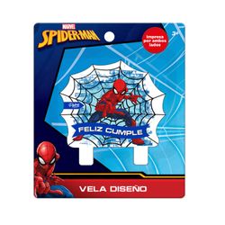 Vela Spiderman Diseño 1 un.