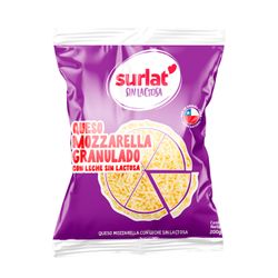 Queso Mozzarella Surlat Sin Lactosa Granulada 200 g