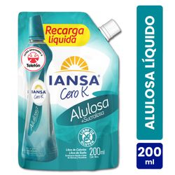 Endulzante Líquido Iansa Cero K Alulosa Recarga 200 ml