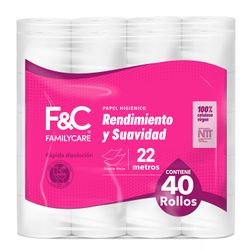 Papel Higiénico Family Care Doble Hoja 22 m 40 un.