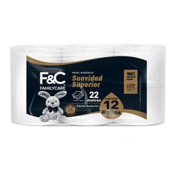 Papel Higiénico Family Care Triple Hoja 22 m 12 un.