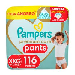 Pañales Pampers Premium Care Pants Talla XXG 116 un.