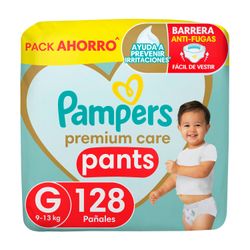 Pañales Pampers Premium Care Pants Talla G 128 un.