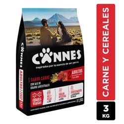 Alimento Perro Adulto Cannes Carne y Cereales 3 kg