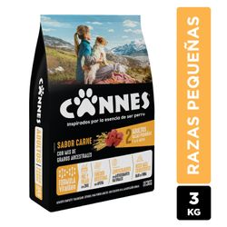Alimento Perro Adulto Cannes Razas Pequeñas Carne y Cereales 3 kg