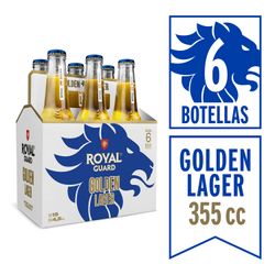 Pack 6 un. Cerveza Royal Guard Golden Lager 4.5° 355 cc