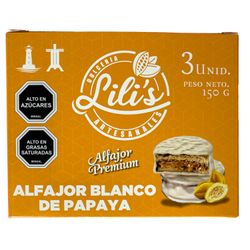 Alfajor Dlilis Blanco Papaya 150 g 3 un.