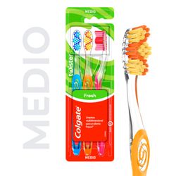 Pack 3 un. Cepillo de Dientes Colgate Twister Medio