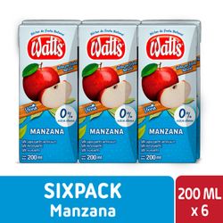 Pack 6 un. Néctar Watt's Manzana Light 200 cc