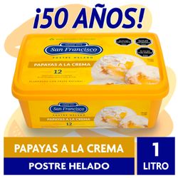 Helado San Francisco Papayas A La Crema 1 L