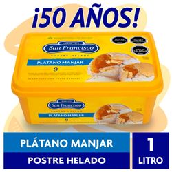 Postre Helado San Francisco Plátano Manjar 1 L