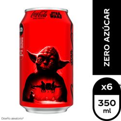 Pack 6 un. Bebida Coca-Cola Zero Lata 350 cc