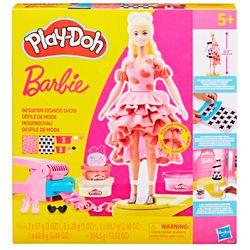 Set de Masa Moldeable Play-Doh Barbie Set de Desfile de Moda Crea Ropa para Muñecas