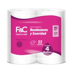 Papel Higiénico Family Care Doble Hoja 22 m 4 un.