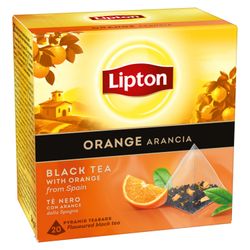 Té Negro Lipton Naranja Caja Pirámide