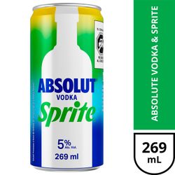 Vodka Absolut y Sprite Lata 5° 269 cc