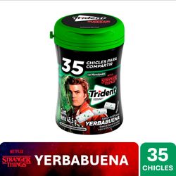 Chicles Trident Stranger Things Sabor Yerbabuena Botella 35 un.