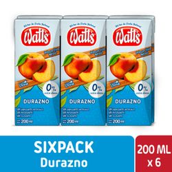 Pack 6 un. Néctar Durazno Light 200 ml