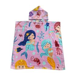 Poncho de Playa Kids Diseño Sirena