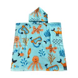 Poncho de Playa Kids Diseño Buceo