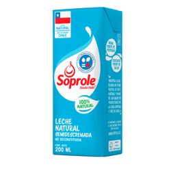 Leche Soprole Semidescremada Natural 200 ml