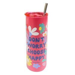 Vaso con Bombilla Smileyworld Rojo 480 ml