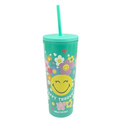 Vaso con Bombilla Smileyworld 700 ml