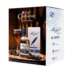 Pack Pisco Mistral Nobel Cristalino 40° 750 cc + Copa
