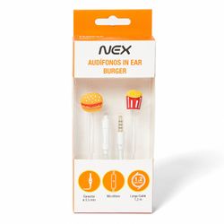 Audífonos In Ear Mic Hamburguesa y Papas