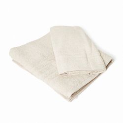 Juego de Toallas Lisa Mano-Baño Ecru