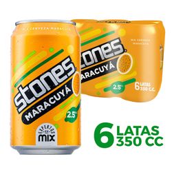 Pack 6 un. Cerveza Stones Maracuya Fuit Beer 2.5° 350 cc