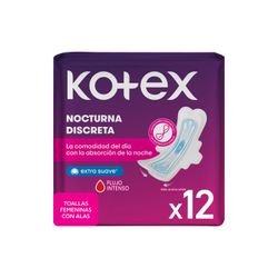 Toallas Higiénicas Kotex Nocturna Ultrafinas Suave 12 un.