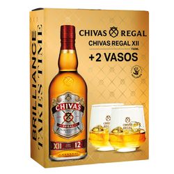 Whisky Chivas Regal 12 Años 40° 700 cc + 2 Vasos