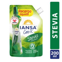 Endulzante Líquido Cero K Stevia Sucralosa Recarga 200 ml