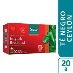 Té Negro Dilmah English Breakfast 20 un.