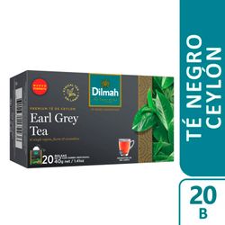 Té Negro Dilmah Earl Grey 20 un.