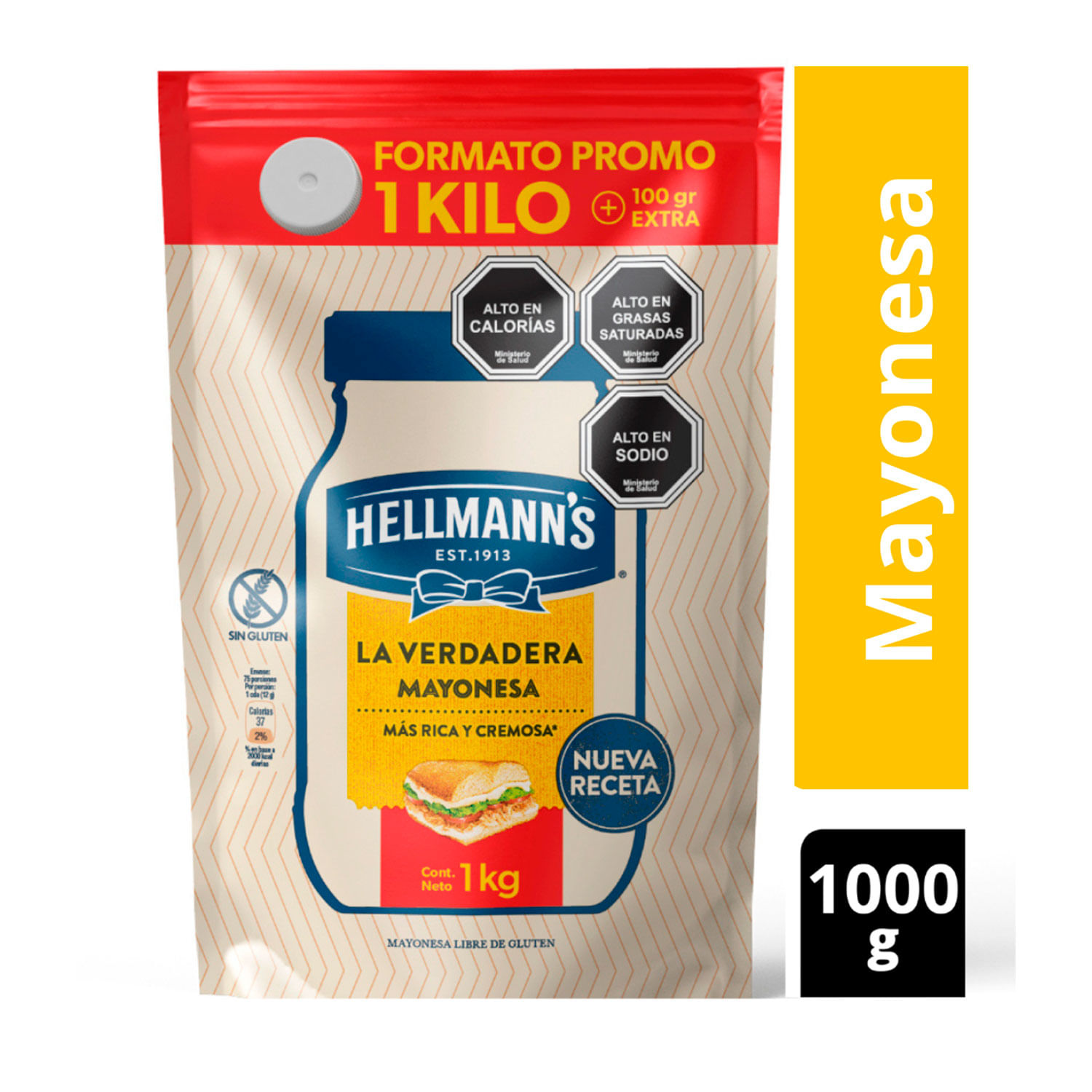 Mayonesa Hellmann's Doypack 1 kg
